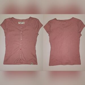 Abercrombie 7/8 pink t-shirt